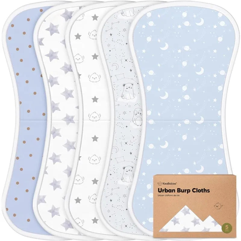 Keababies - 5-Pack Urban Burp Cloths, Constellation Image 1