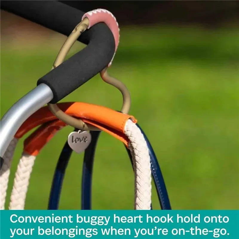 Kidco - BUGGY HEART HOOK by BUGGYGEAR, Rose Gold/Pink Leather Image 5