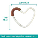 Kidco - BUGGY HEART HOOK by BUGGYGEAR, Silver Aluminum/Brown Leather Image 7