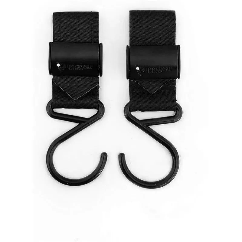 Kidco - Buggygear Premium Anti-Slip Boutique Buggy Hooks, Matte Black, Set of 2 Image 1