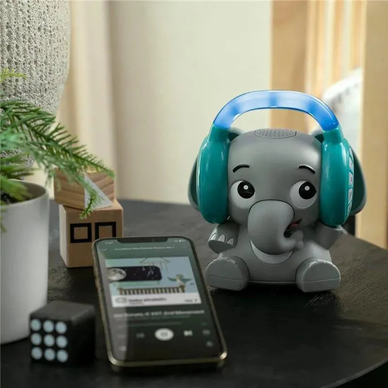 Kids II - Baby Einstein Earl The Elephant Bluetooth Soother Sound Machine, Stream Music Night Light Image 10