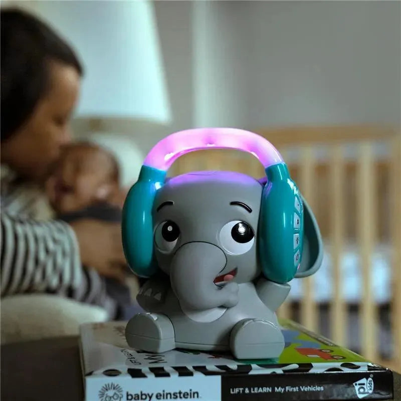 Kids II - Baby Einstein Earl The Elephant Bluetooth Soother Sound Machine, Stream Music Night Light Image 6