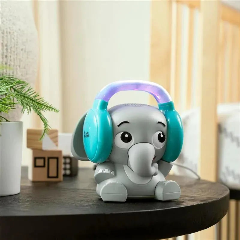 Kids II - Baby Einstein Earl The Elephant Bluetooth Soother Sound Machine, Stream Music Night Light Image 9