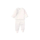 Kissy Kissy Pointelle Cross Tee/Pant Set, White Image 1