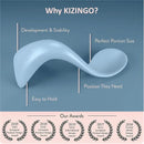 Kizingo - 2Pk Right-Handed Curved Baby Spoons for Baby-Led Weaning, Light Blue Image 4