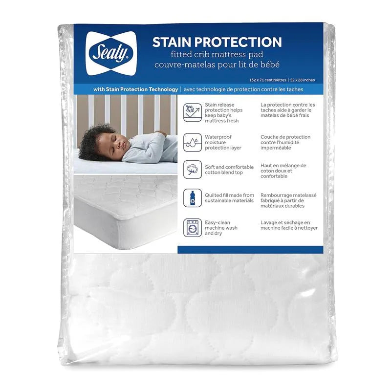 Kolcraft - Sealy Stain Protection Crib Mattress Pad Image 1