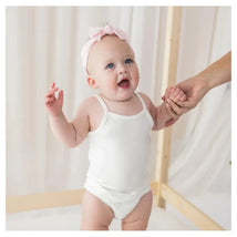 Kyte Baby - Baby Spaghetti Strap Body Leotard In Cloud Image 1