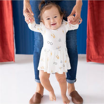 Kyte Baby - Long Sleeve Twirl Bodysuit Dress In Icon Image 2