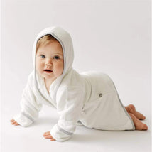 Kyte Baby - Toddler Bath Robe In Cloud With Storm Trim Image 1