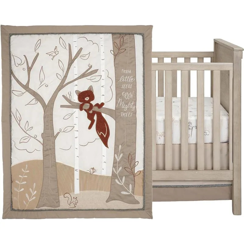 Lambs & Ivy - 3-Piece Bedding Set, Treetop Fox Woodland Tree Image 3