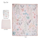 Lambs & Ivy - 3Pk Baby Blooms Pink Floral/Butterfly Baby Crib Bedding Set Image 2