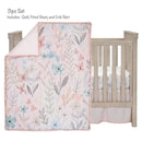 Lambs & Ivy - 3Pk Baby Blooms Pink Floral/Butterfly Baby Crib Bedding Set Image 6