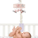 Lambs & Ivy - Baby Blooms Pink Butterfly Musical Baby Crib Mobile Soother Toy Image 3