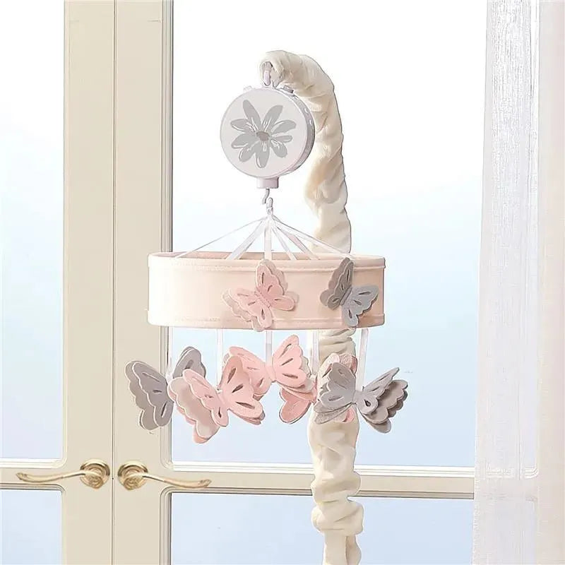 Lambs & Ivy - Baby Blooms Pink Butterfly Musical Baby Crib Mobile Soother Toy Image 4