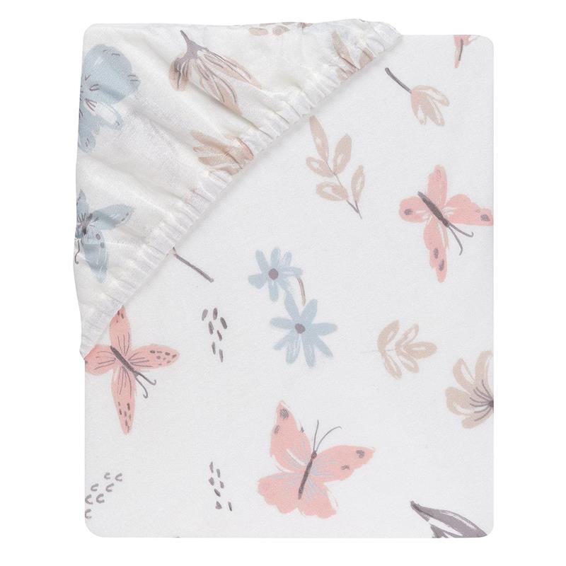 Lambs & Ivy - Baby Blooms Watercolor Floral/Butterfly Cotton Fitted Crib Sheet  Image 4