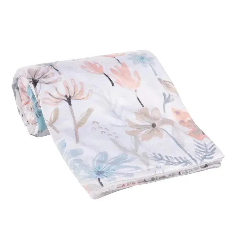 Lambs & Ivy - Baby Blooms Watercolor Floral/Butterfly Soft Fleece Baby Blanket Image 4