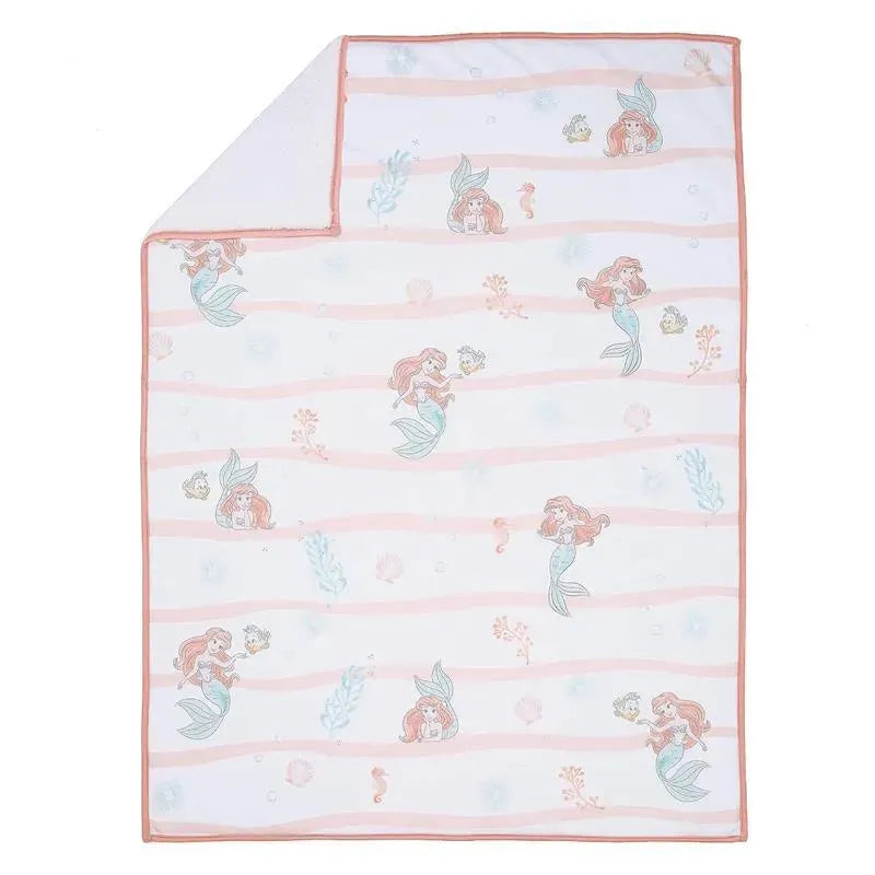 Lambs & Ivy - Bedtime Originals Disney Baby The Little Mermaid White Baby Blanket, Ariel Image 7