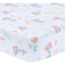 Lambs & Ivy - Bedtime Originals Disney Baby The Little Mermaid White Fitted Crib Sheet, Ariel  Image 1