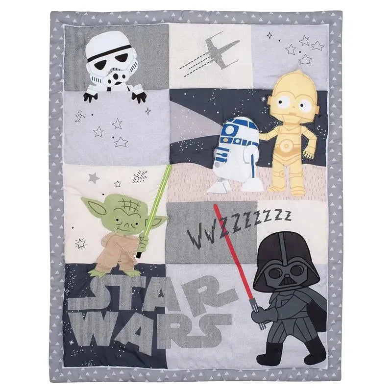 Lambs & Ivy - Classic 3Pk Baby Crib Bedding Set, Yoda/Darth Vader Image 2