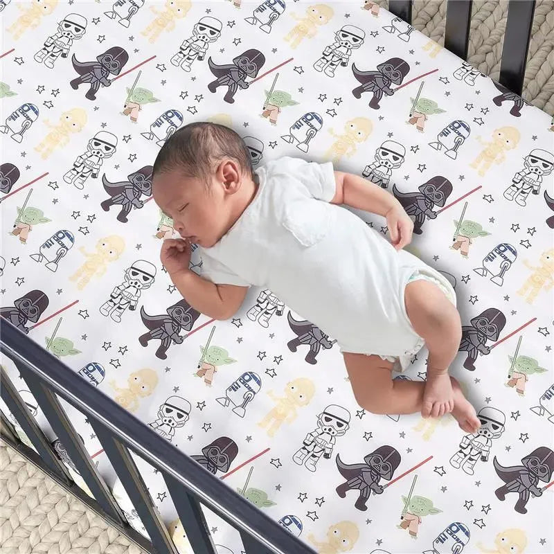 Lambs & Ivy - Classic 3Pk Baby Crib Bedding Set, Yoda/Darth Vader Image 5