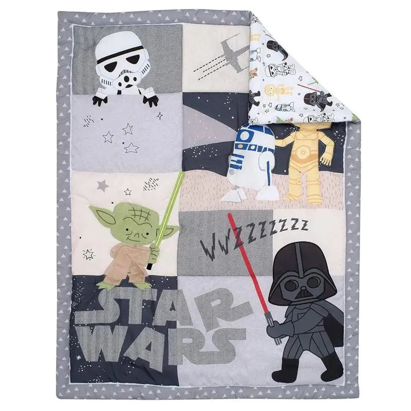 Lambs & Ivy - Classic 3Pk Baby Crib Bedding Set, Yoda/Darth Vader Image 7