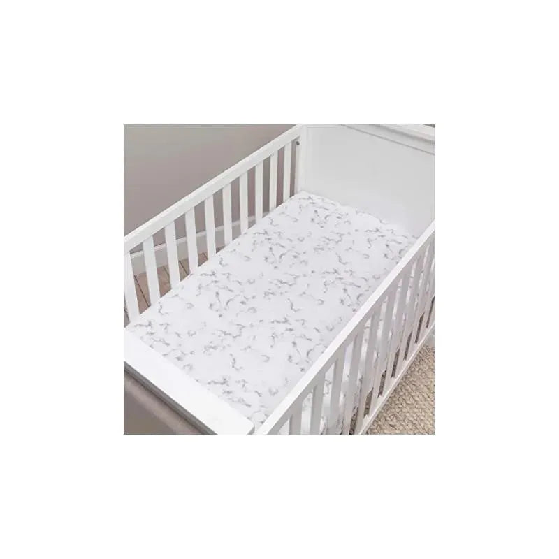 Lambs & Ivy Gray Marble Baby Crib Fitted Sheet Image 5