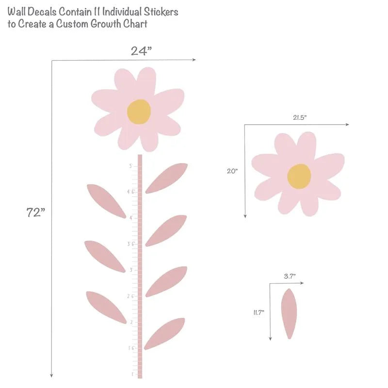 Lambs & Ivy - Growth Chart Wall Decals, Daisy Dreams Image 3