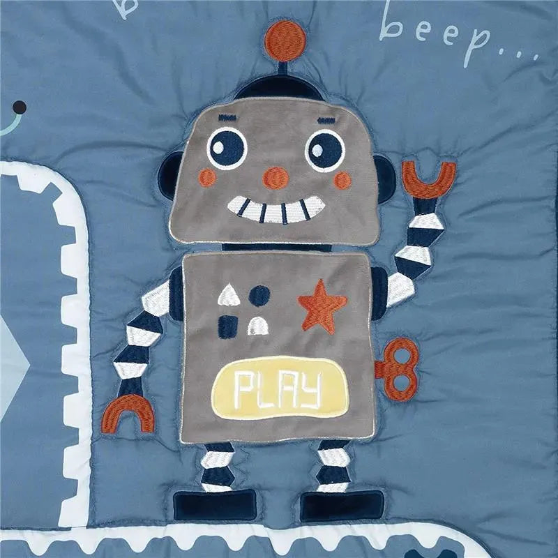 Lambs & Ivy Robbie Robot 3-Piece Baby Crib Bedding Set Image 6