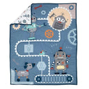 Lambs & Ivy Robbie Robot 3-Piece Baby Crib Bedding Set Image 3