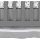 Lambs & Ivy - Signature Gray Linen with White Trim 4-Sided Crib Skirt Image 1