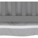 Lambs & Ivy - Signature Gray Linen with White Trim 4-Sided Crib Skirt Image 3