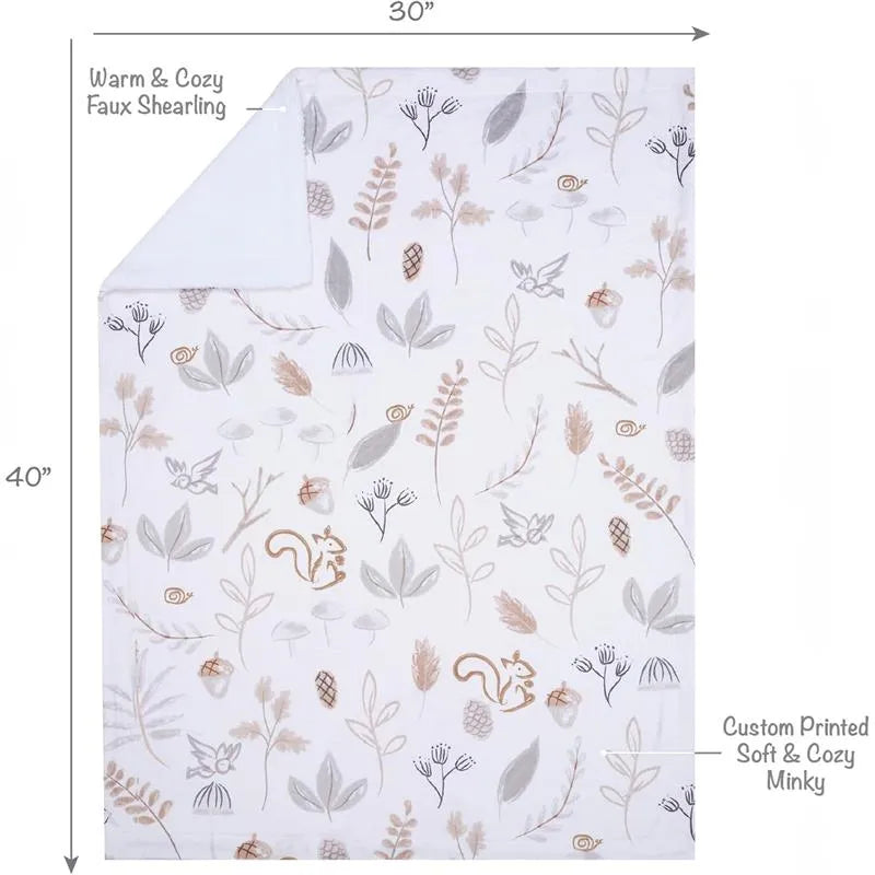 Lambs & Ivy - Treetop Fox Woodland Blanket Image 7