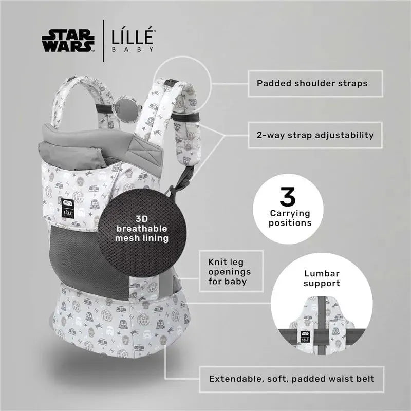 Líllé Baby - 3-in-1 Ergonomic CarryOn for Children 25-60 lbs, Disney's Star Wars, Galaxy Far Far Away Image 4