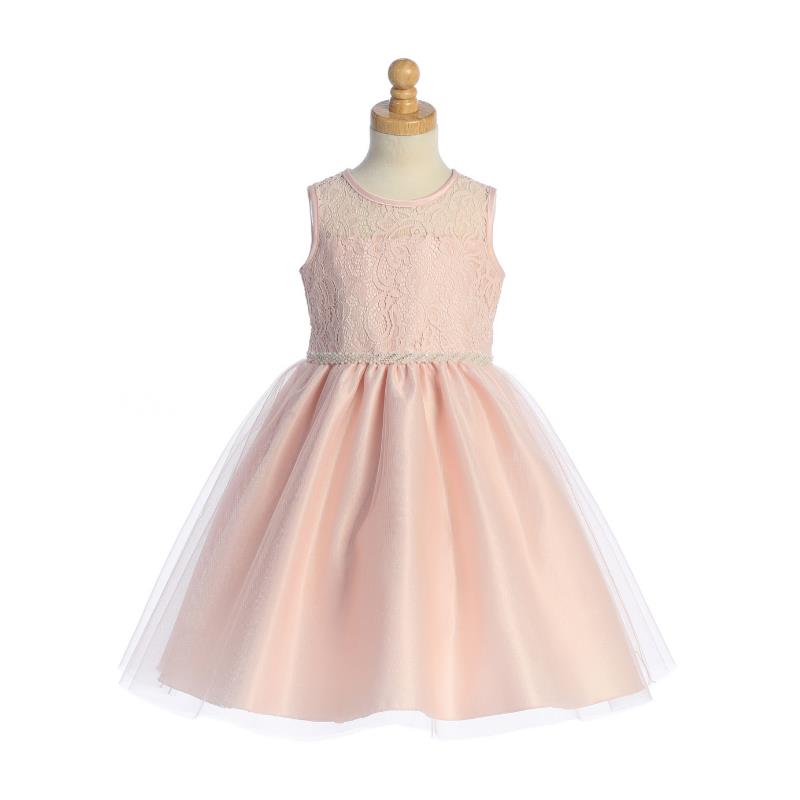 Lito - Baby Girl Lace And Tulle Dess, Light Pink Image 1