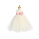 Lito - Baby Girl Poly Silk & Tulle, White/Pink Image 1