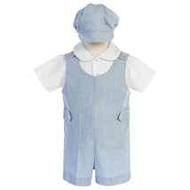 Lito - Cotton Linen Overall Set, Blue Image 1