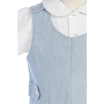 Lito - Cotton Linen Overall Set, Blue Image 2