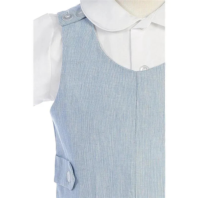 Lito - Cotton Linen Overall Set, Blue Image 2