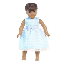 Lito - Organza Dress With Burnout Squares, Blue Dolls Dress Image 1