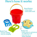 Little Kids - Fisher-Price Toddler 3-in-1 Beach Bucket, Portable Sprinkler and Sandcastle Mold Image 5