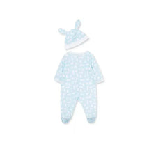 Little Me - Baby Boy Easter Bunny Footie & Hat Set, Blue Image 2