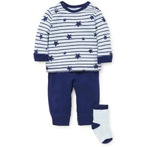 Little Me Baby Boy Star Stripe Jogger, Set of 3 piece Image 2