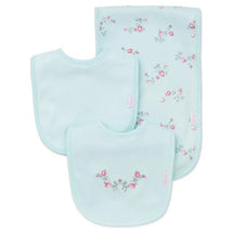 Little Me - Floral Spray 3 Pc Bib & Burp Cloth Set Image 1