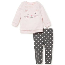 Little Me Kitty 2-Piece Legging Set Grey Heather Multi Image 1