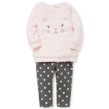 Little Me Kitty 2-Piece Legging Set Grey Heather Multi Image 2