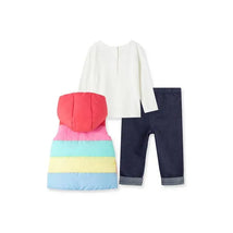 Little Me - Rainbow Vest Set, Pink Stripe Image 2