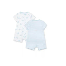 Little Me Safari 2Pk Rompers - Blue Image 2