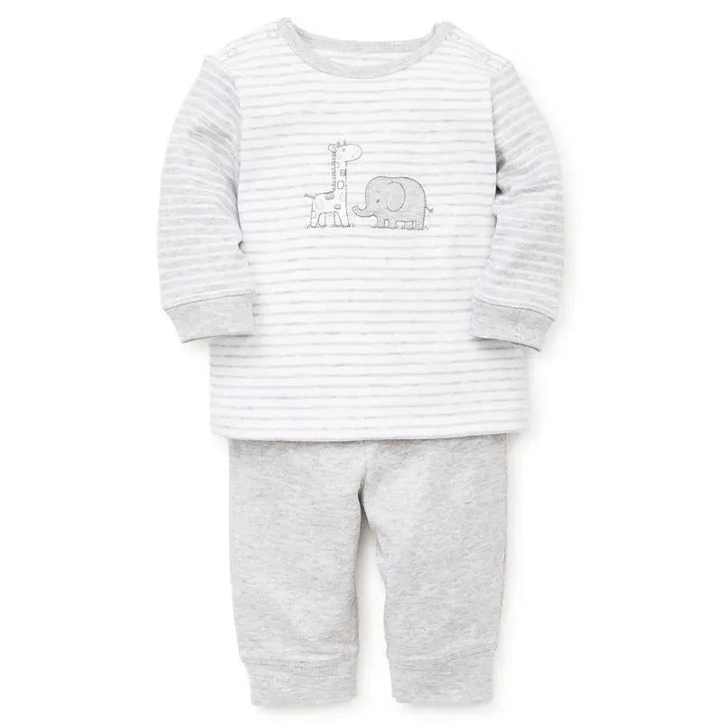 Little Me Safari Charms 3-Piece Pant Set - Grey Image 2