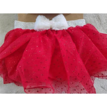 Little Me - Tutu Set Red Sparkle Tulle Fur Bow Glitter Santa Hat Headwrap, 0/12M Image 2