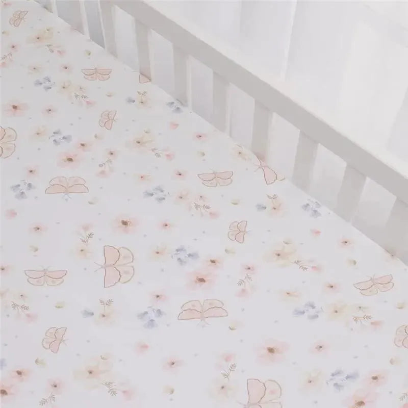 Living Textiles - 100% Cotton Jersey Crib Fitted Sheet, Fly Away Image 3